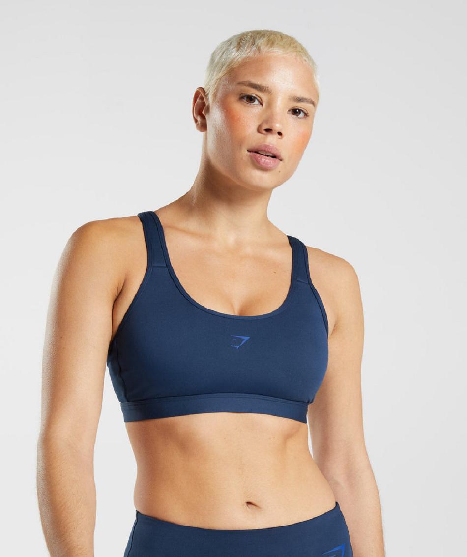 Sujetadores Deportivos Gymshark Fraction Mujer Azul Marino | CO 2157NWY